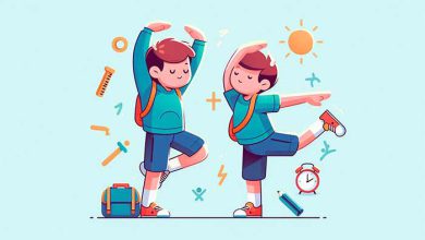 ورزش صبحگاهی در مدرسه