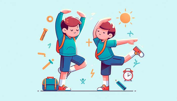 ورزش صبحگاهی در مدرسه