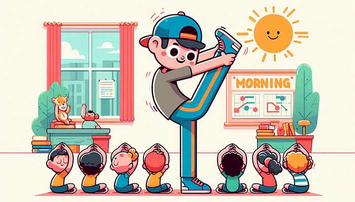 ورزش صبحگاهی مدرسه