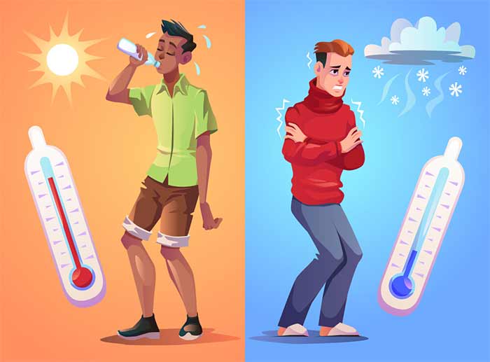 شرایط آب‌وهوایی و کاهش آب بدن 