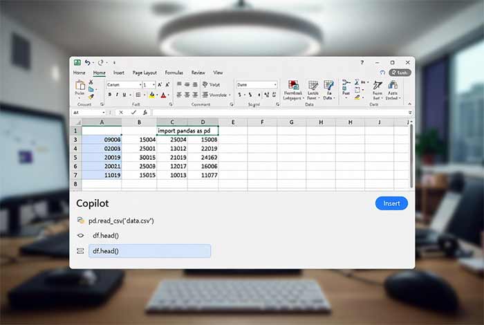 ترکیبCopilot با Python در Excel