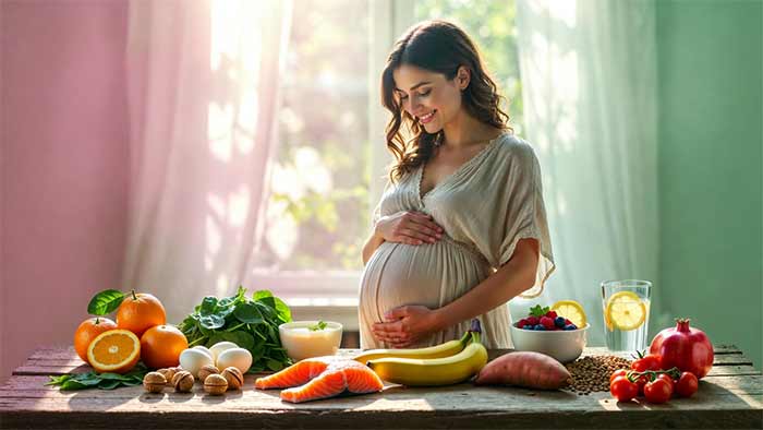 در سه ماه اول بارداری چی بخوریم بچه زیبا بشه؟ 12 خوراکی